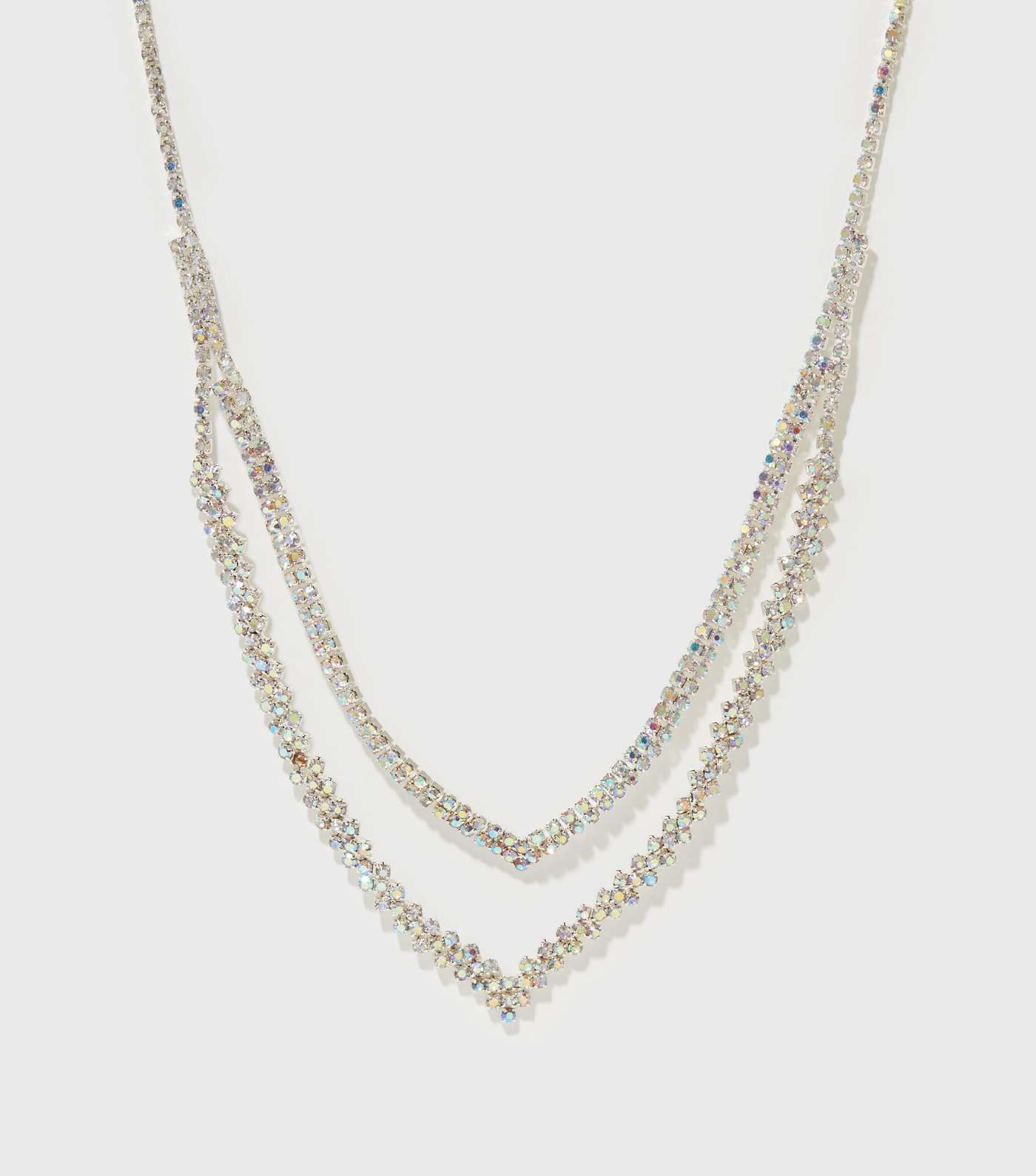 Crystal Diamanté V Necklace