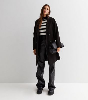 Black Double Breasted Formal Coat | New 