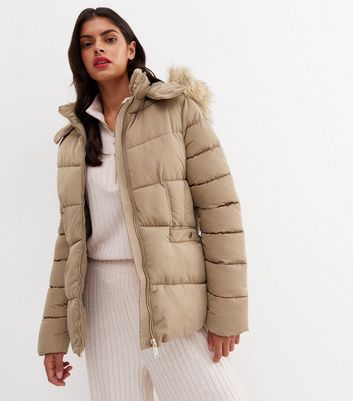 New look coat with fur online hood