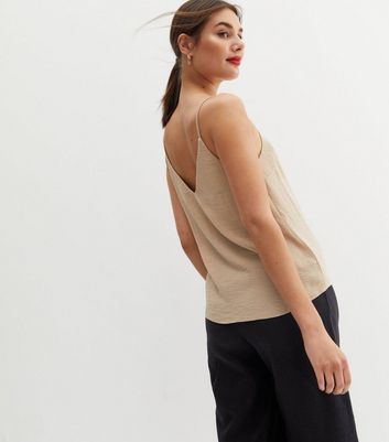 Click to view product details and reviews for Camel Button Front Strappy Cami New Look.