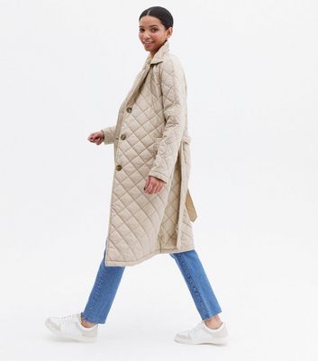 Quilted hot sale trench coat