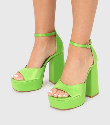 lime green platform sandals