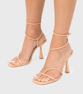 Cream heeled sandals on sale uk