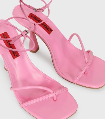 shop for London Rebel Mid Pink Strappy Stiletto Heel Sandals New Look at Shopo