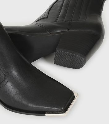 Click to view product details and reviews for London Rebel Black Block Heel Western Boots New Look.