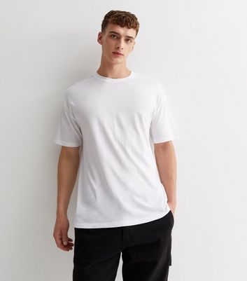 White Jersey Crew Neck Oversized T 