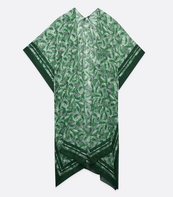 Click to view product details and reviews for Vero Moda Curves Green Leaf Stripe Long Kimono New Look.