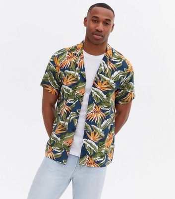 Dark Green Tropical Floral Revere Short 