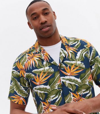 Dark Green Tropical Floral Revere Short 
