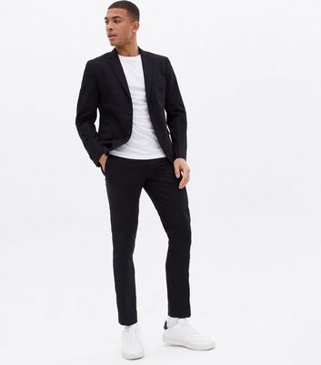 Men's Jack & Jones Black Skinny Fit Suit Trousers New Look