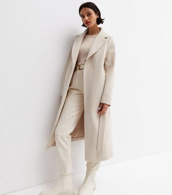 Ladies long cream coats online