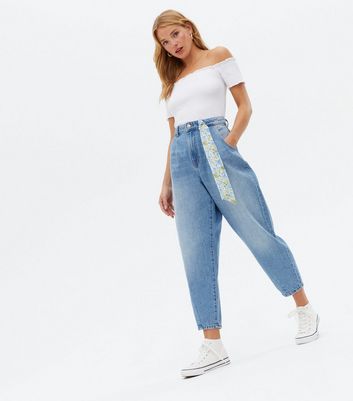ONLY Pale Blue High Waist Balloon Jeans 