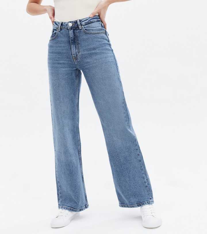 ONLY Blue Wide Leg Jeans | New Look