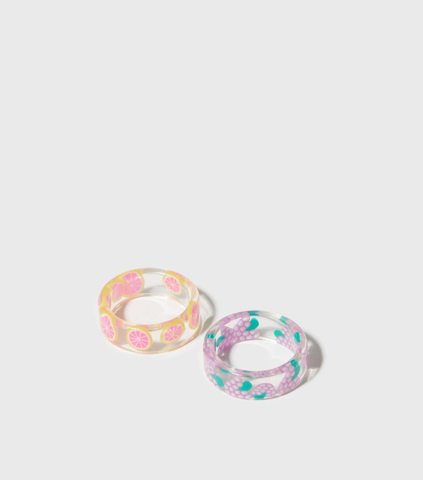 2 Pack Pink and Purple Fruit Rings