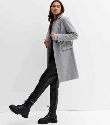 Grey Lined Long Formal Coat