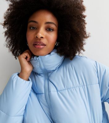 Blue Boxy Puffer Jacket New Look