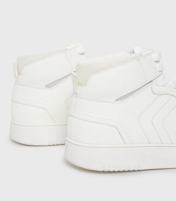 Ladies white high top hot sale trainers