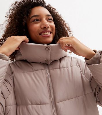 Pink long outlet puffer coat