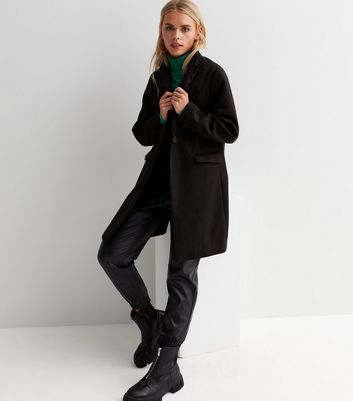 petite black formal coat