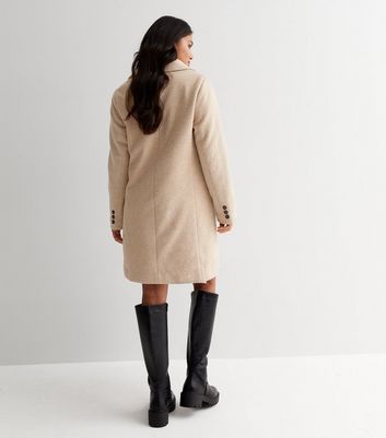 Beige wool sales coat petite