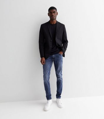 Pinstripe suit clearance jacket with jeans