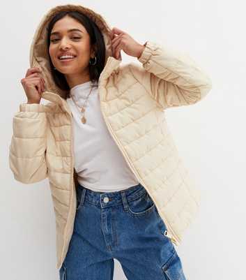 Petite Stone Lightweight Hooded Puffer Jacket