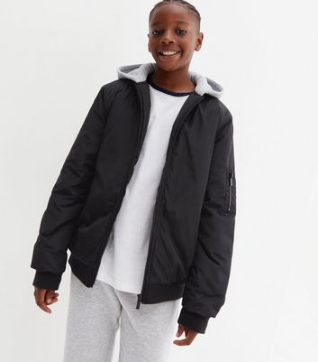 Boys bomber jacket with hood hotsell