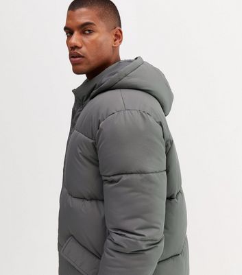 Grey puffer jackets best sale