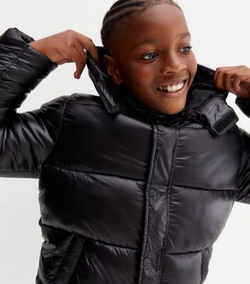 Boys black puffer coat hotsell