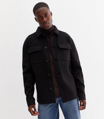 Mens black shop overshirt jacket