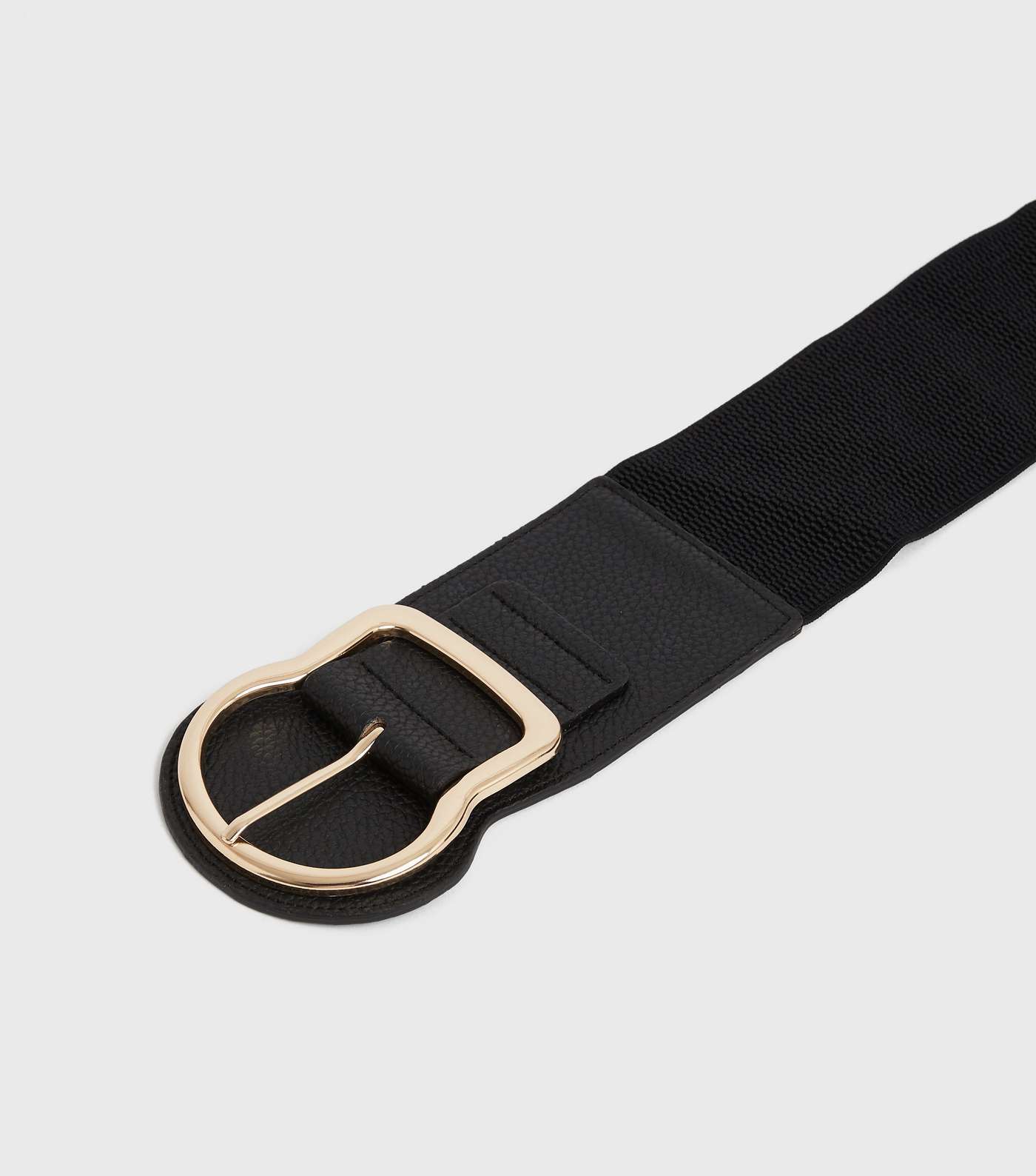 Black Keyhole Buckle Stretch Belt Image 3