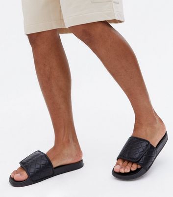 Mens sliders with 2025 velcro fastening