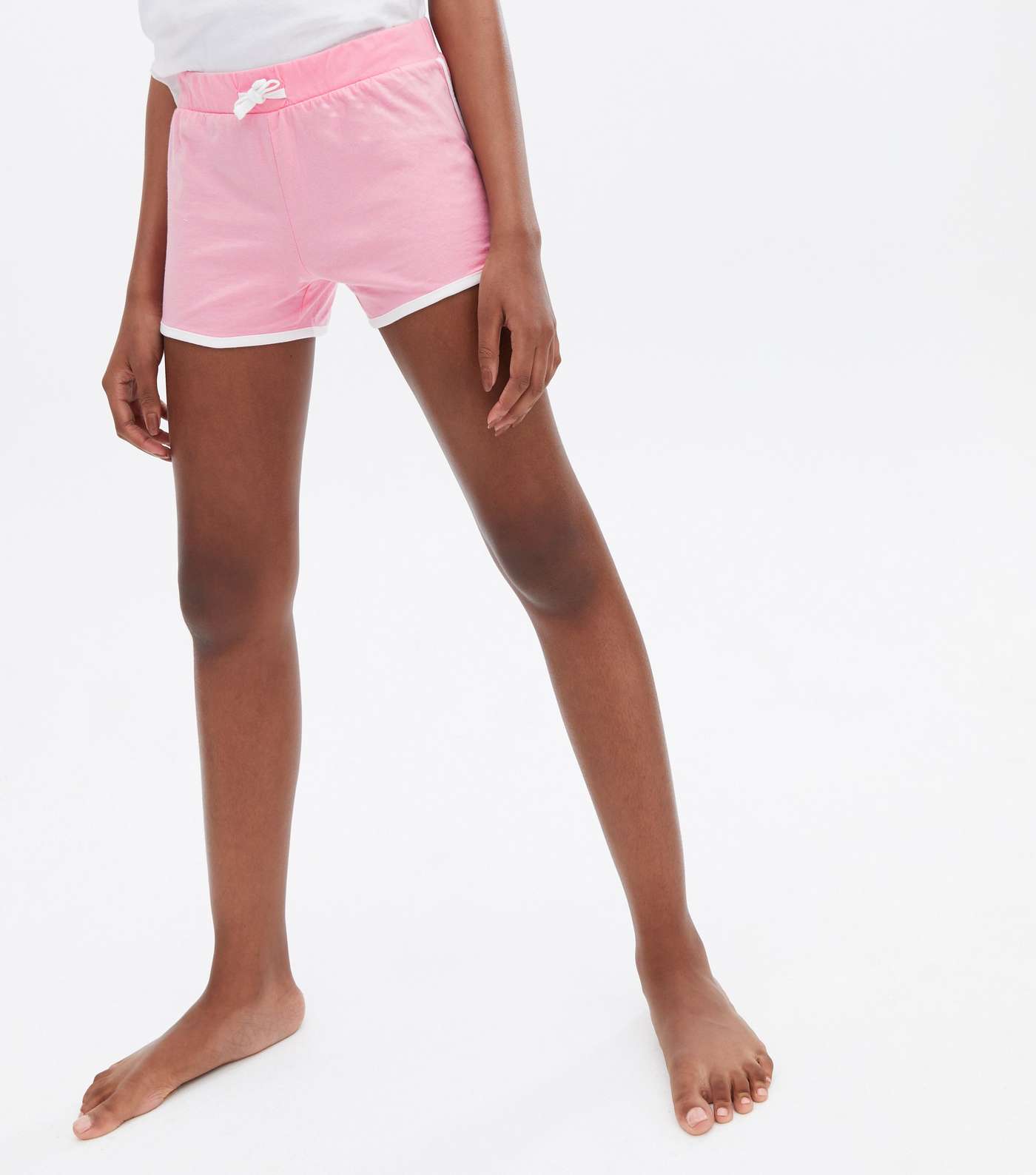 Girls Pink Short Pyjama Set with Miami Logo Image 3