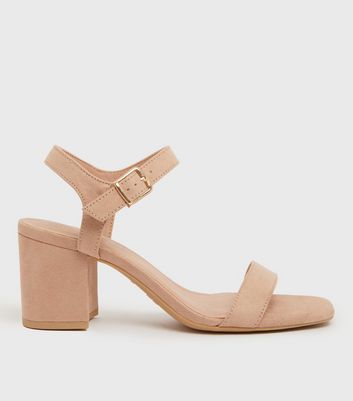 Nude sandal heels 2025 new look