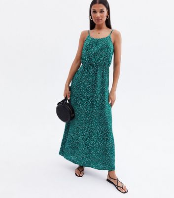 green maxi dress new look