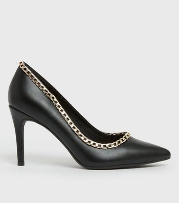 New look black court shoes online