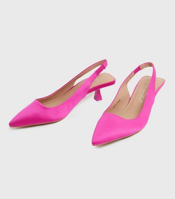 Fuchsia kitten store heel shoes