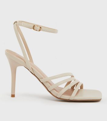 Taylor Off White Ankle Strap Heels | Lace up heels, Heels, White ankle  strap heels