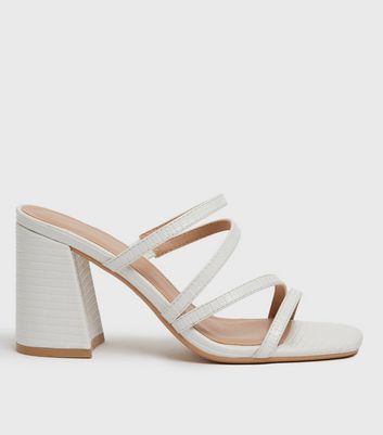 Strappy deals white mules