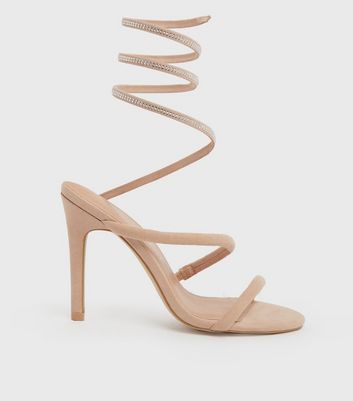 New Look Wide Fit Lace Up Block Heeled Sandal at asos.com