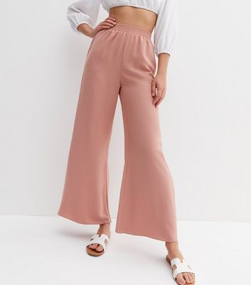 Bright Pink Paperbag Trousers  New Look