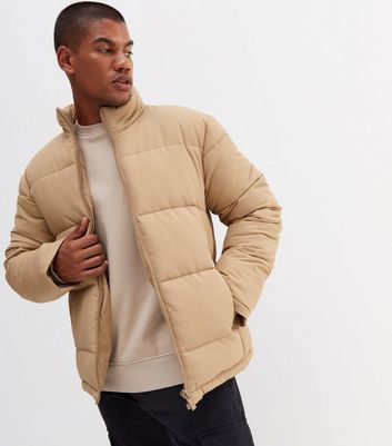 Beige puffer cheap jacket mens