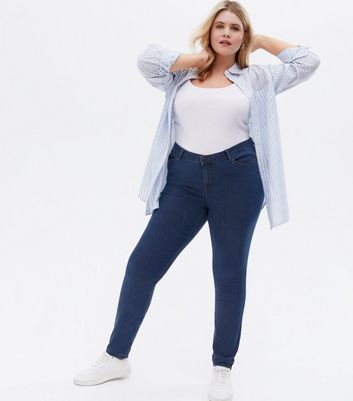 Vero Moda Curves Blue Mid Wash High 