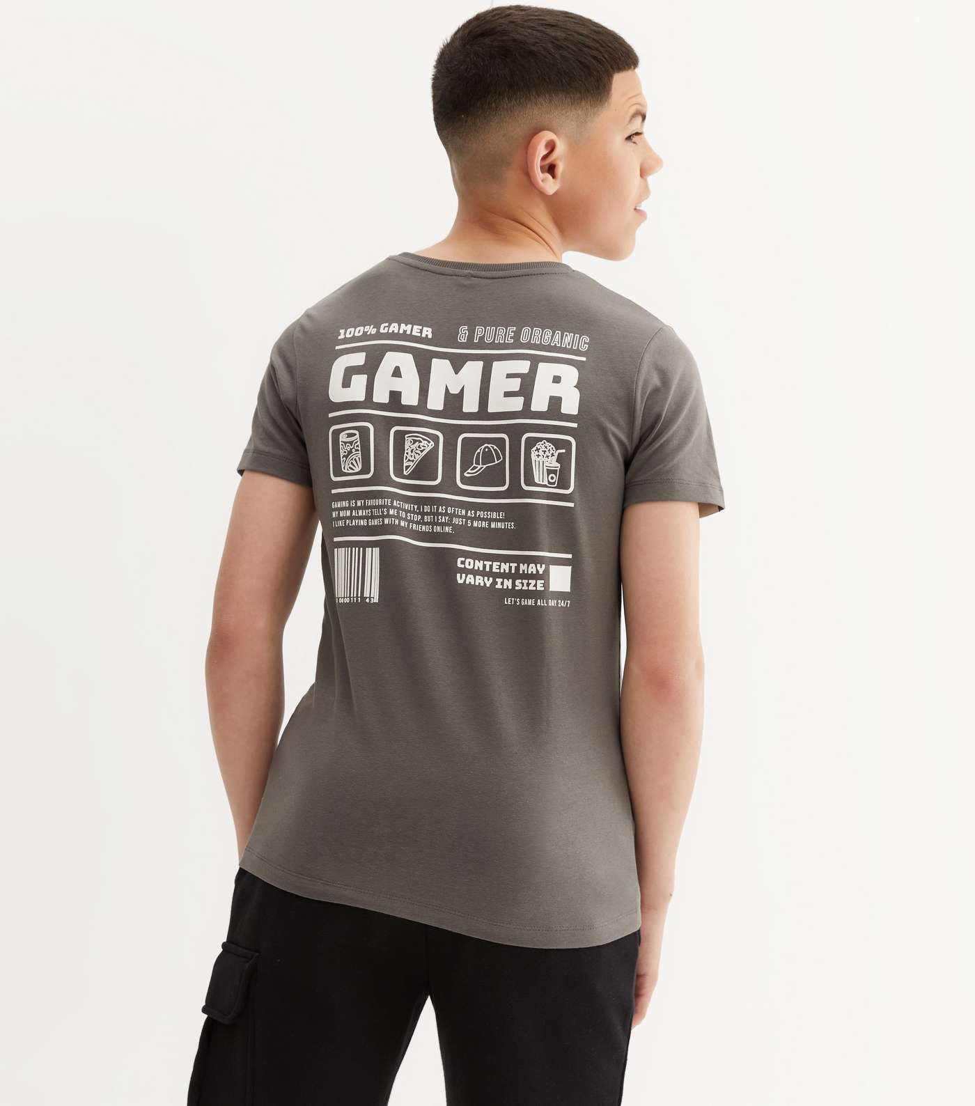 Name It Grey Gamer Front and Back Logo T-Shirt Image 4