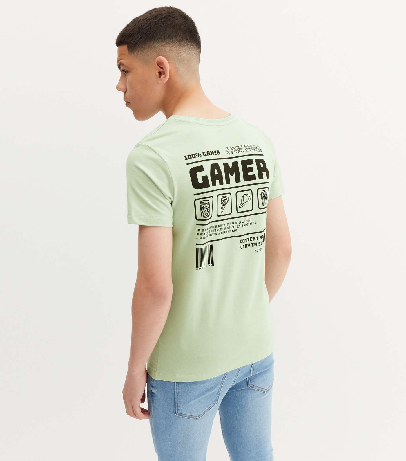 Name It Green Gamer Front and Back Logo T-Shirt Image 4