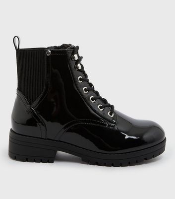 new look wide fit patent boots