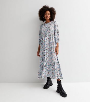 New look store grey floral dress