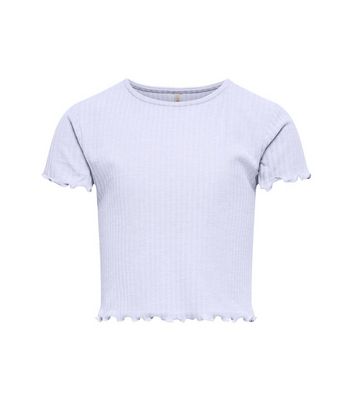 KIDS ONLY Light Purple Ribbed Frill T-Shirt New Look