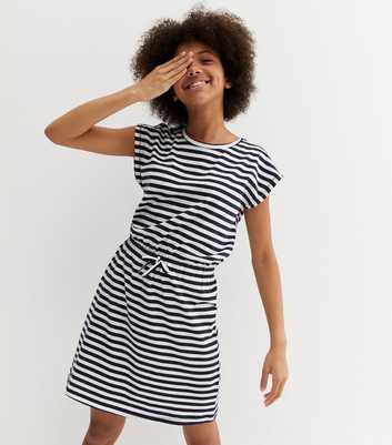 KIDS ONLY Navy Stripe Tie Front T-Shirt Dress