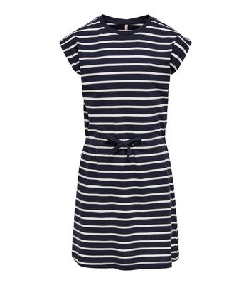 Nimi K: Front Tie Striped selling Tee Shirt Dress